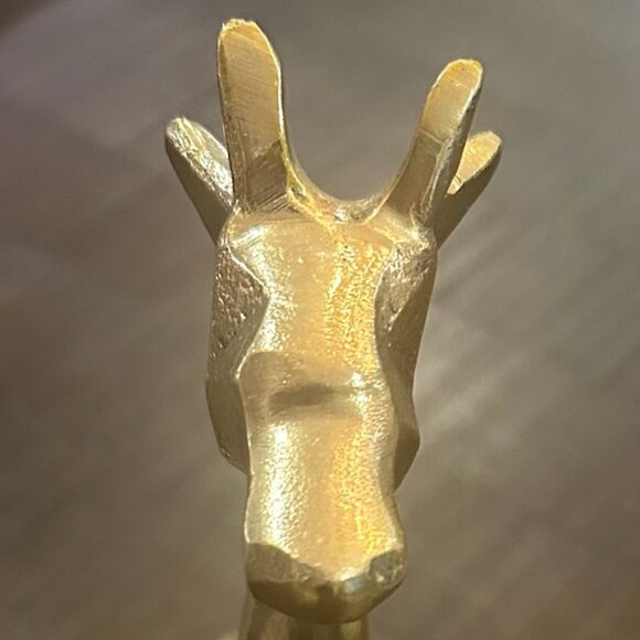 Gold Metal Giraffe Figurine Home Decor Sculpture 12” Tall - Picture 8 of 8